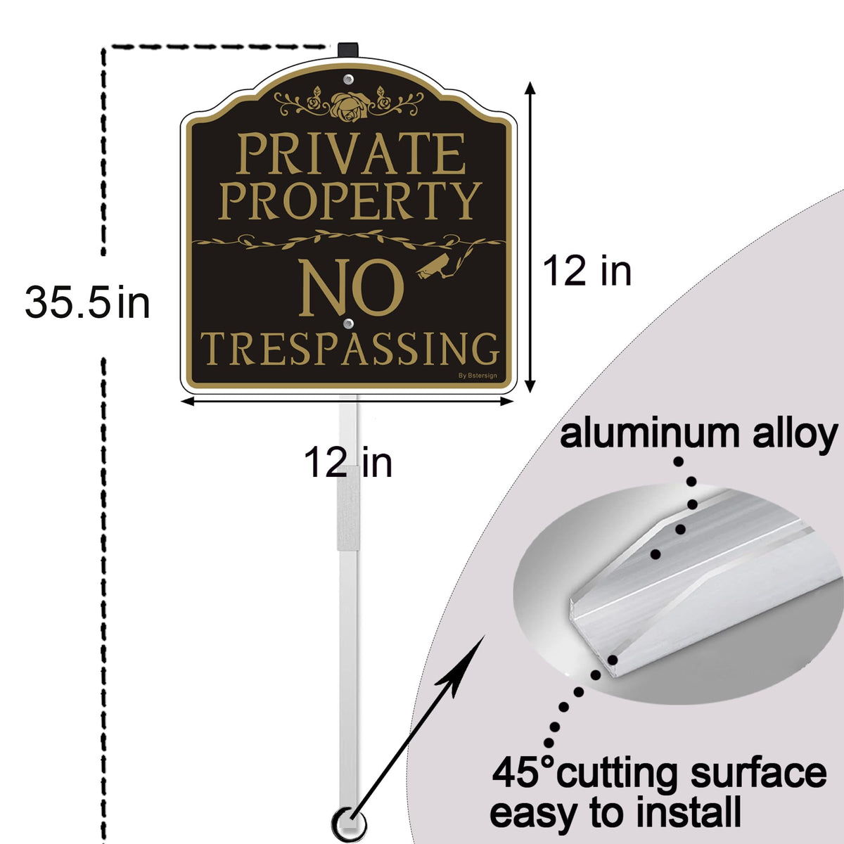 Bstersign close-up of engineer-grade reflective sheeting improves nighttime visibility