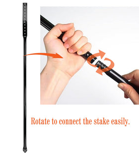 Bstersign pointed-tip stake enables easy ground insertion for quick setup.