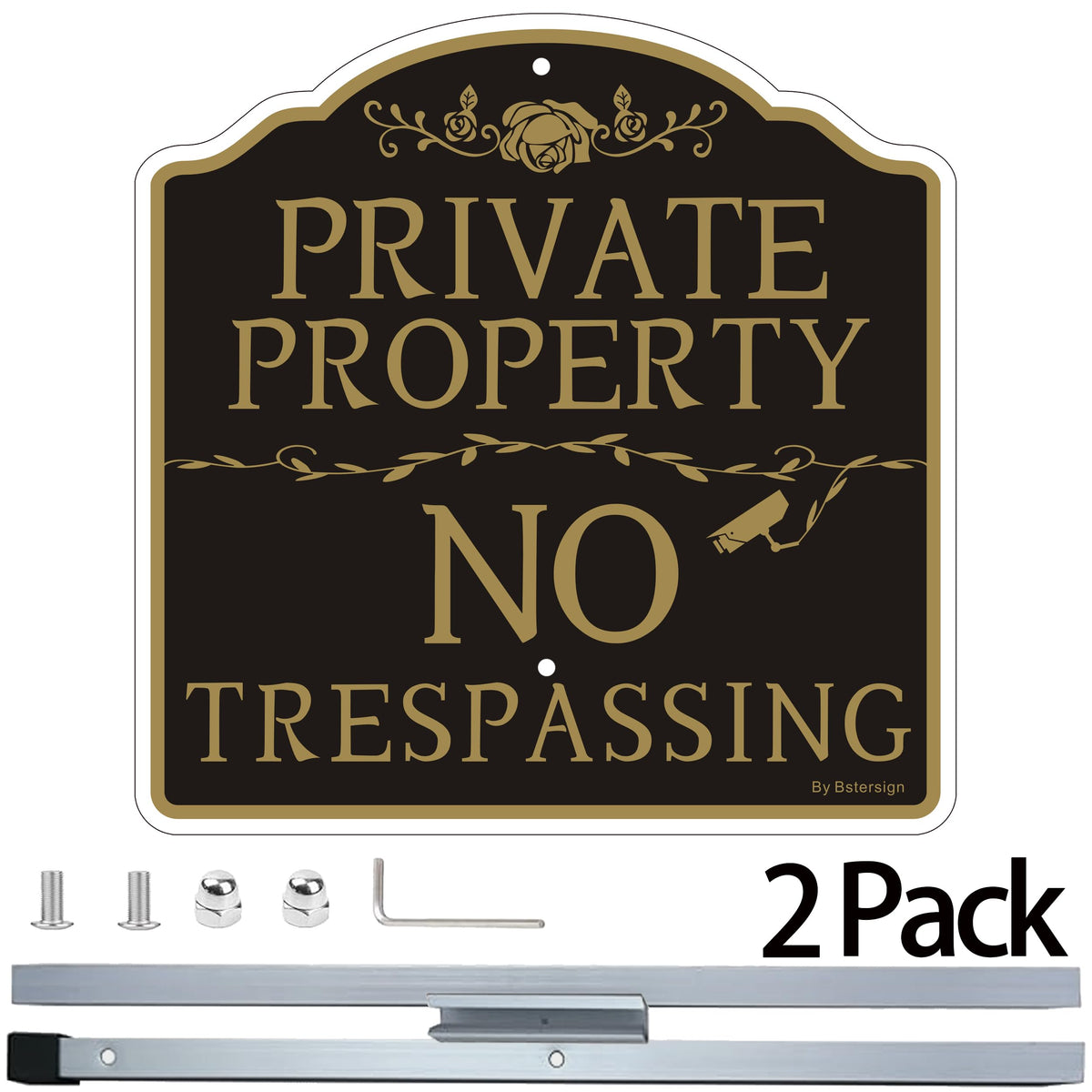 Bstersign two-sign kit with stakes demonstrates easy setup and quick installation