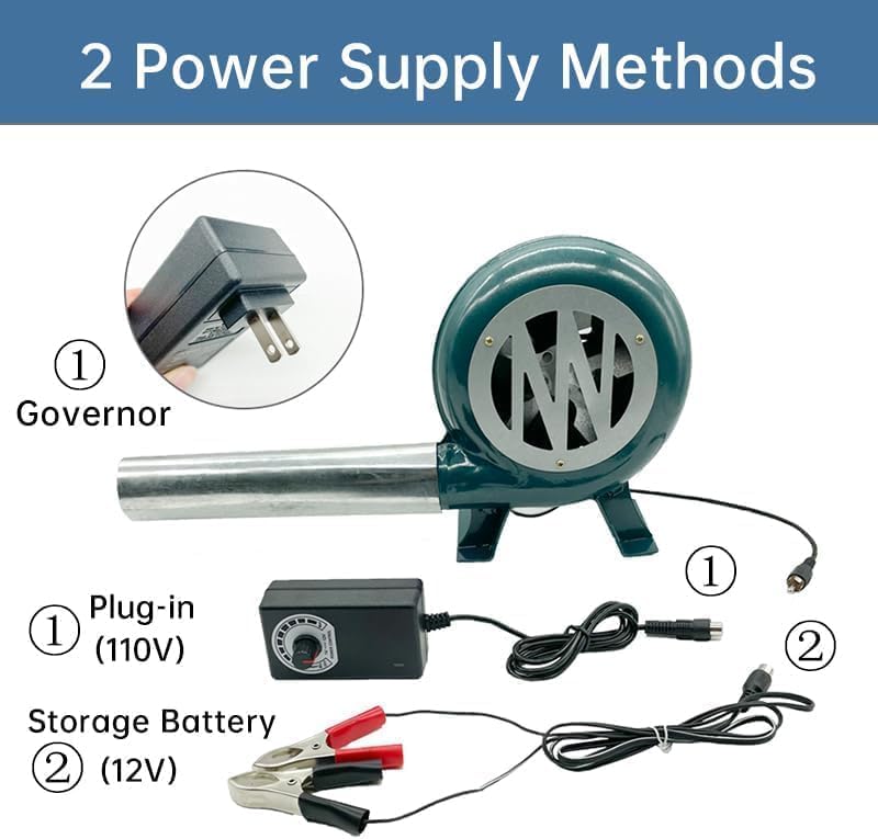 BSTJXDZ dual BBQ blower adapter for DIY smoker setups