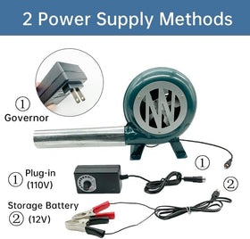 BSTJXDZ dual BBQ blower adapter for DIY smoker setups