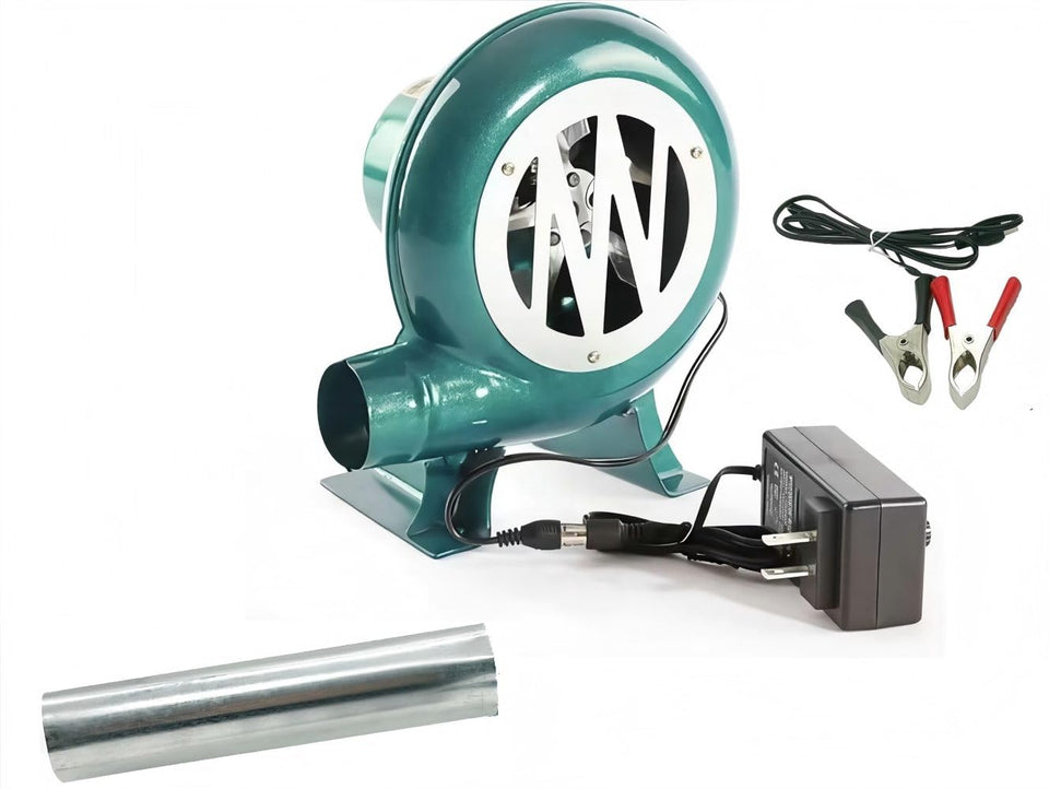 BSTJXDZ dual BBQ blower assembly for quick setup and strong airflow