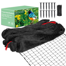 BSTPCOO bird netting over coop roof protects birds and plants