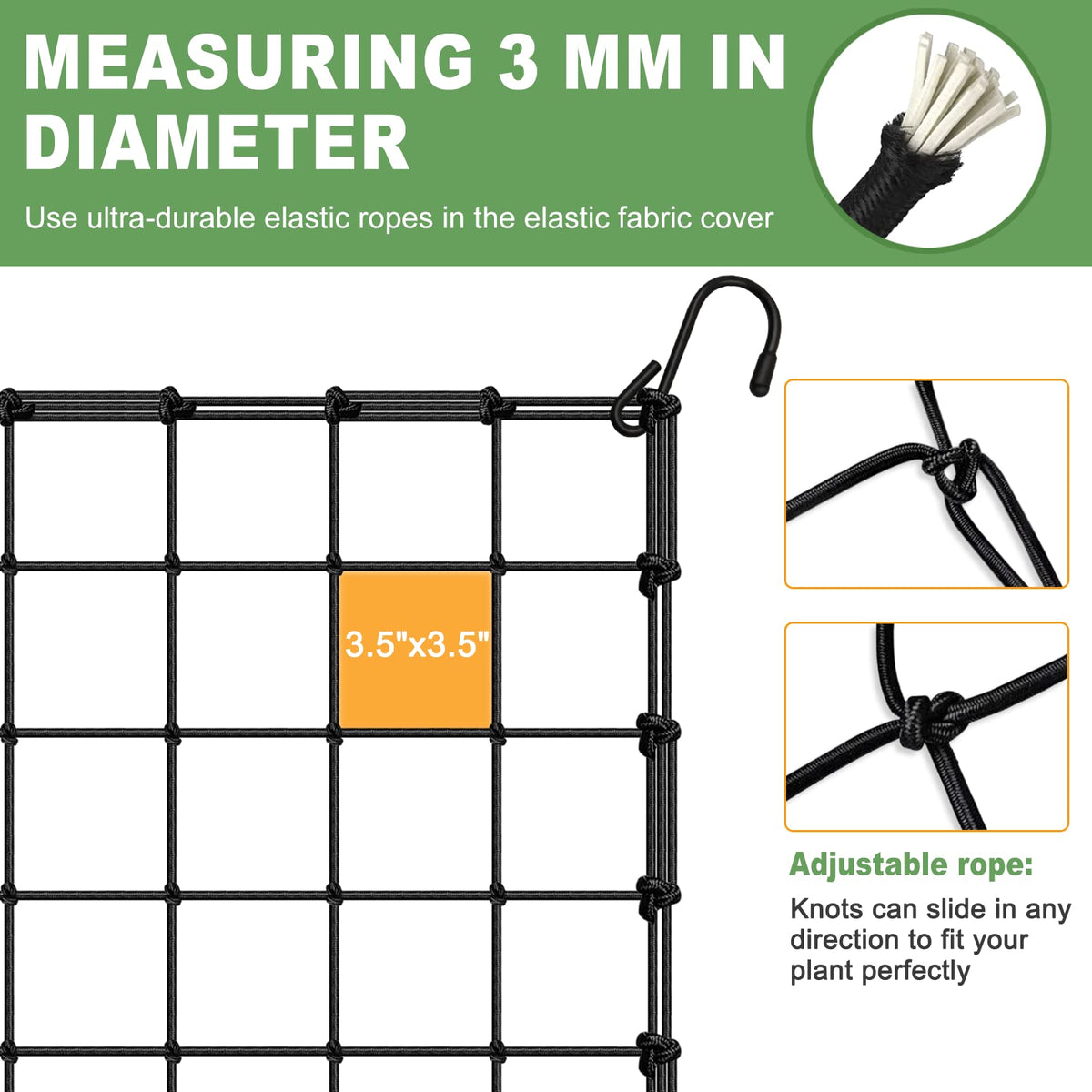BSTPCOO Scrog Net provides climbing support for vigorous vines.