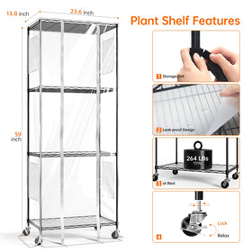 Bstrip four-wheel base with locking casters for easy repositioning