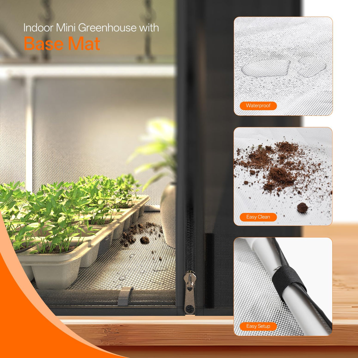 Bstrip GM3 18W grow light provides essential spectrum for seedlings.