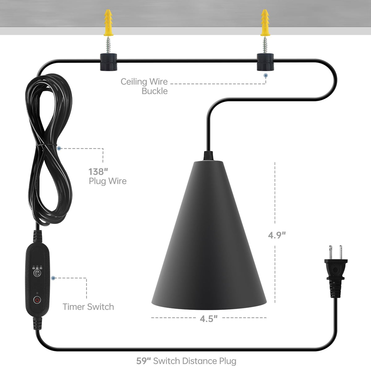 Bstrip grow light timer settings highlight automated day night care