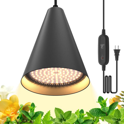 Bstrip hanging grow light front view highlighting compact design for indoor greens