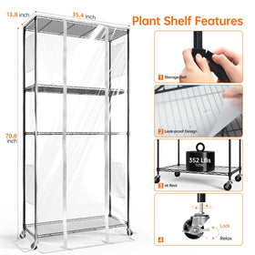 Bstrip Indoor Greenhouse accessible watering through front opening.