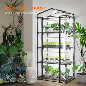 Bstrip Indoor Greenhouse shelves close-up highlighting sturdy frame.