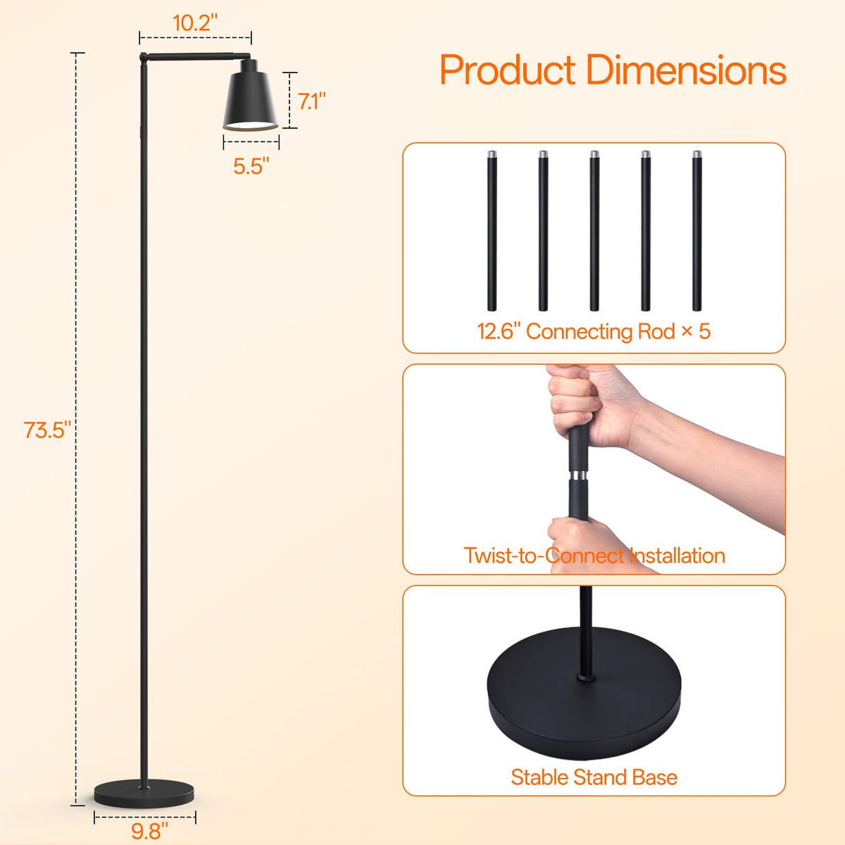 Versatile light for tall, medium, and short plants at different levels.