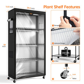 Bstrip sturdy metal shelves and connectors support seed trays