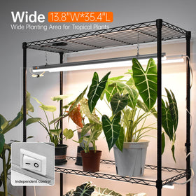 Bstrip six 15W full-spectrum lights promote healthy growth for various plant stages.