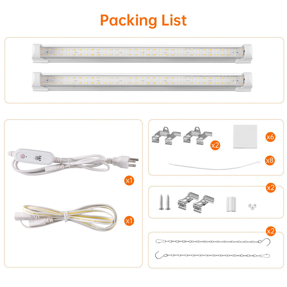 Bstrip T8 two-pack set for versatile indoor growing.