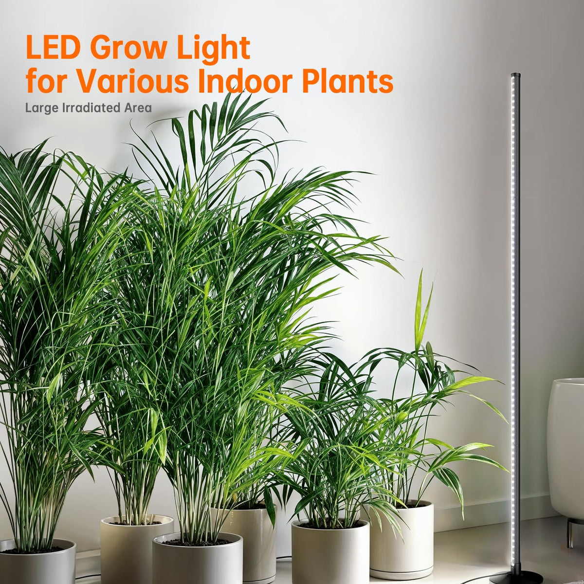 Bstrip vertical grow light height adjustment fits tall indoor plants.