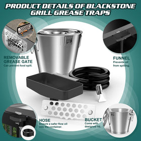 BSTTEK grease funnel with bucket view demonstrates clean disposal