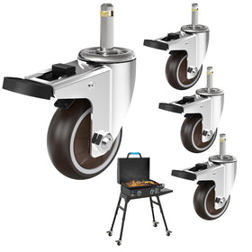 BSTTEK 360-degree caster wheels for Blackstone griddle stands, easy positioning on patios