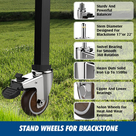 BSTTEK durable, corrosion-resistant wheels support up to 150 pounds each