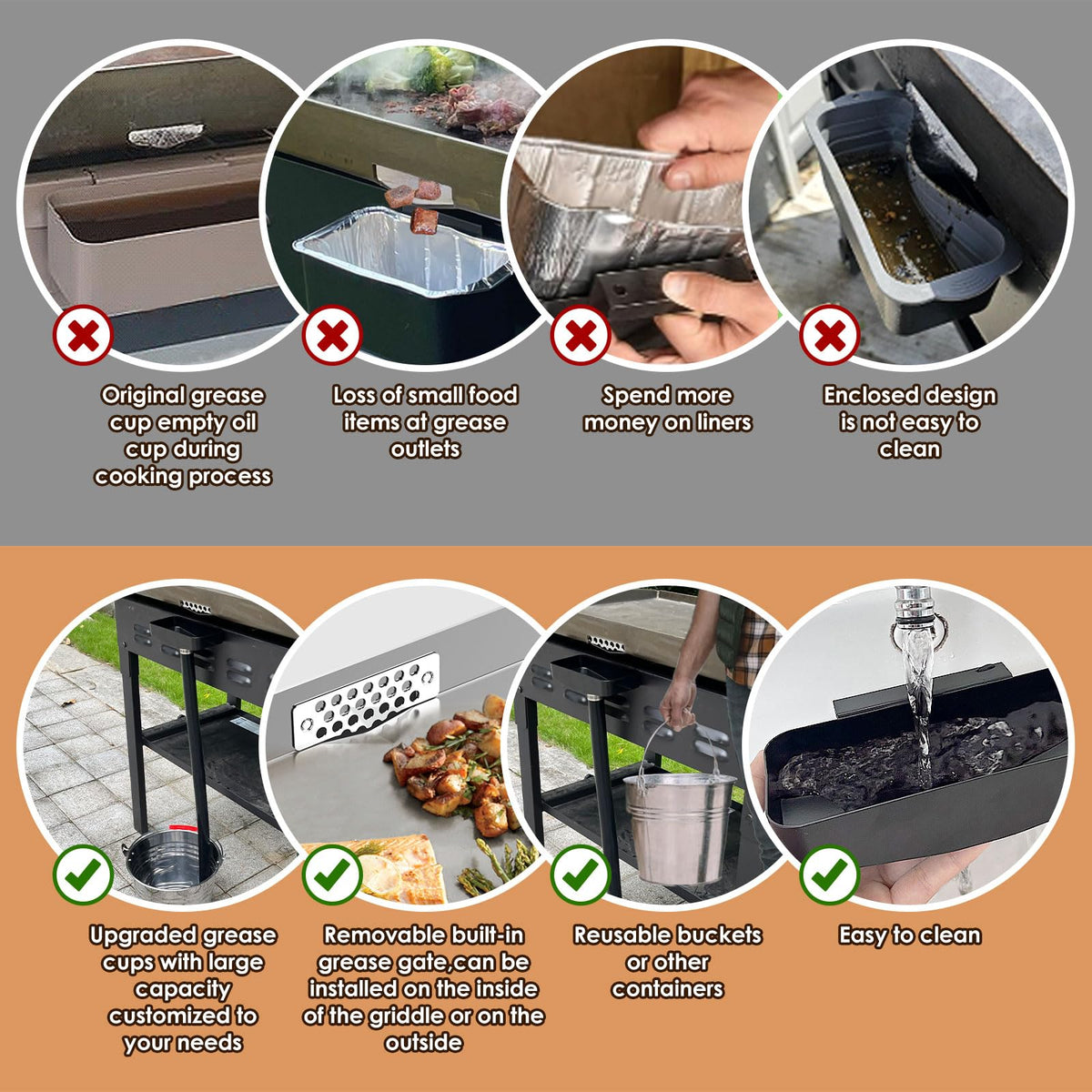 BSTTEK compatibility with hood and wind guard for flexible grilling