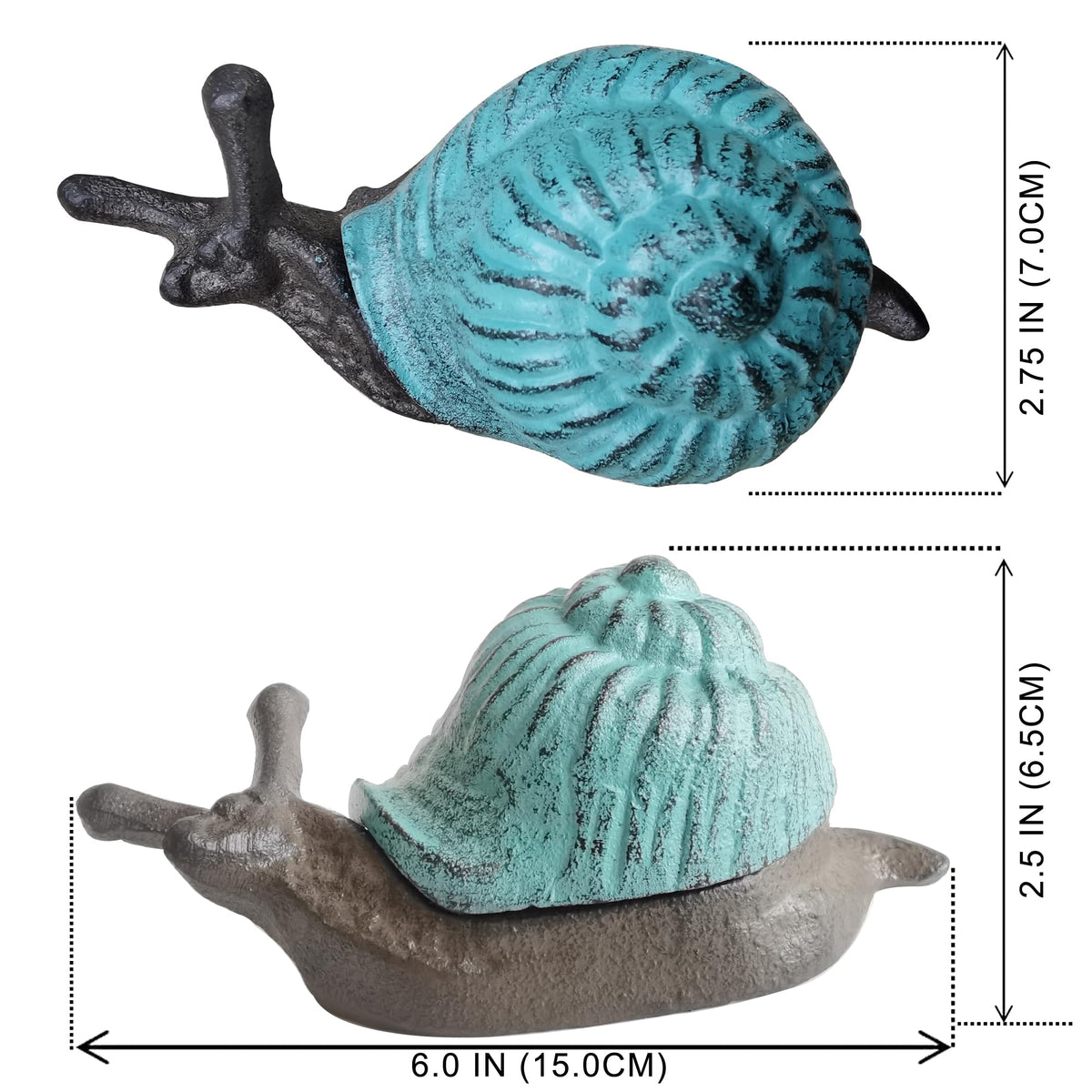 BSTWISH garden snail statue also serves as discreet key storage near entry.
