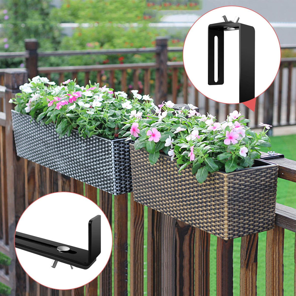 BSWAN Easy-install Planter Bracket no tools required for quick setup