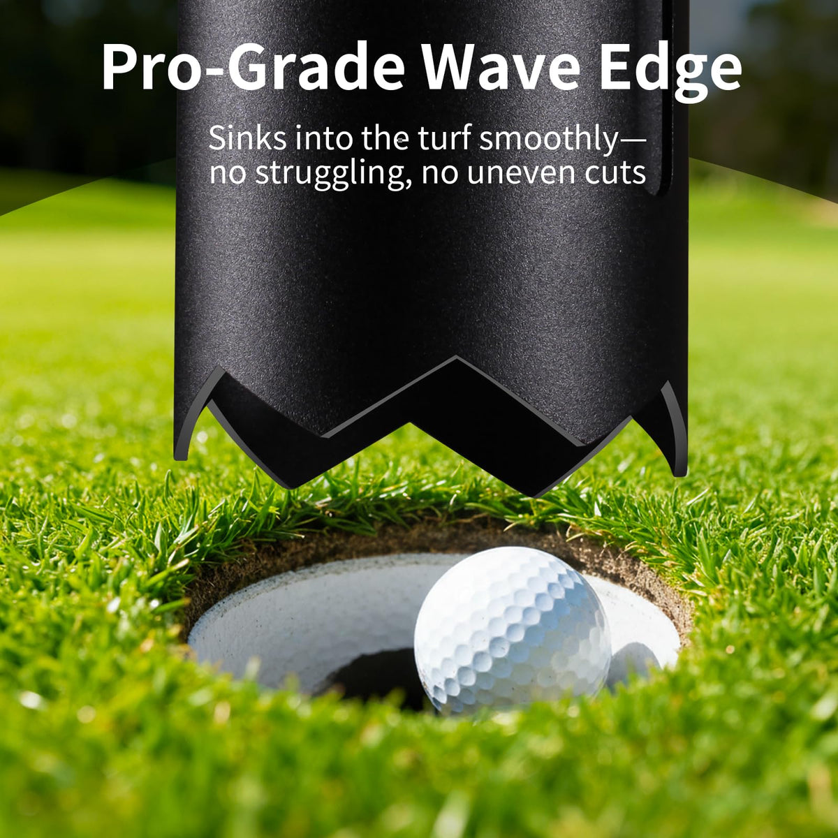 BTANADI Golf Hole Cutter Tool close-up blade detail in high-density steel