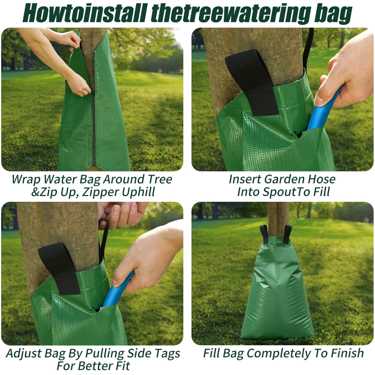 Btanadi easy-installation around tree trunk with zip closure
