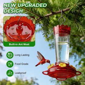 BTFSZ hummingbird feeder ant-bee proof channel keeps nectar clean while feeding