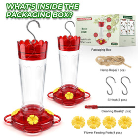 BTFSZ hummingbird feeder durable acrylic construction for outdoor use