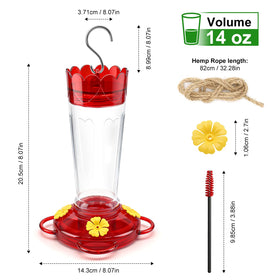 BTFSZ hummingbird feeder four-port design supports multiple birds at once