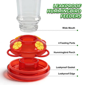 BTFSZ hummingbird feeder easy hanging setup on hooks or shepherd’s hook