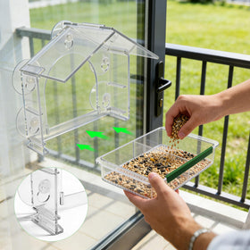 BTFSZ feeder perforated base keeps seed dry by promoting airflow.