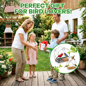 BTFSZ window bird feeder removable tray for quick, mess-free cleaning