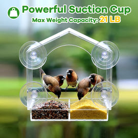 BTFSZ window bird feeder weatherproof design withstands snow rain and sun