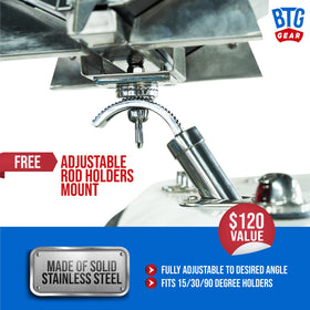 BTG Gear Tailwaves marine-grade stainless steel withstands harsh environments.
