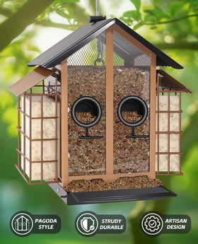 Btiztlla weatherproof feeder easy refill lid aids quick maintenance and less mess