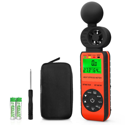 BTMETER BT-881W handheld front view for on-the-go environmental monitoring.