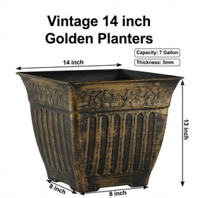BTPLASTIK 14-inch opening supports medium to large plants indoors or outdoors