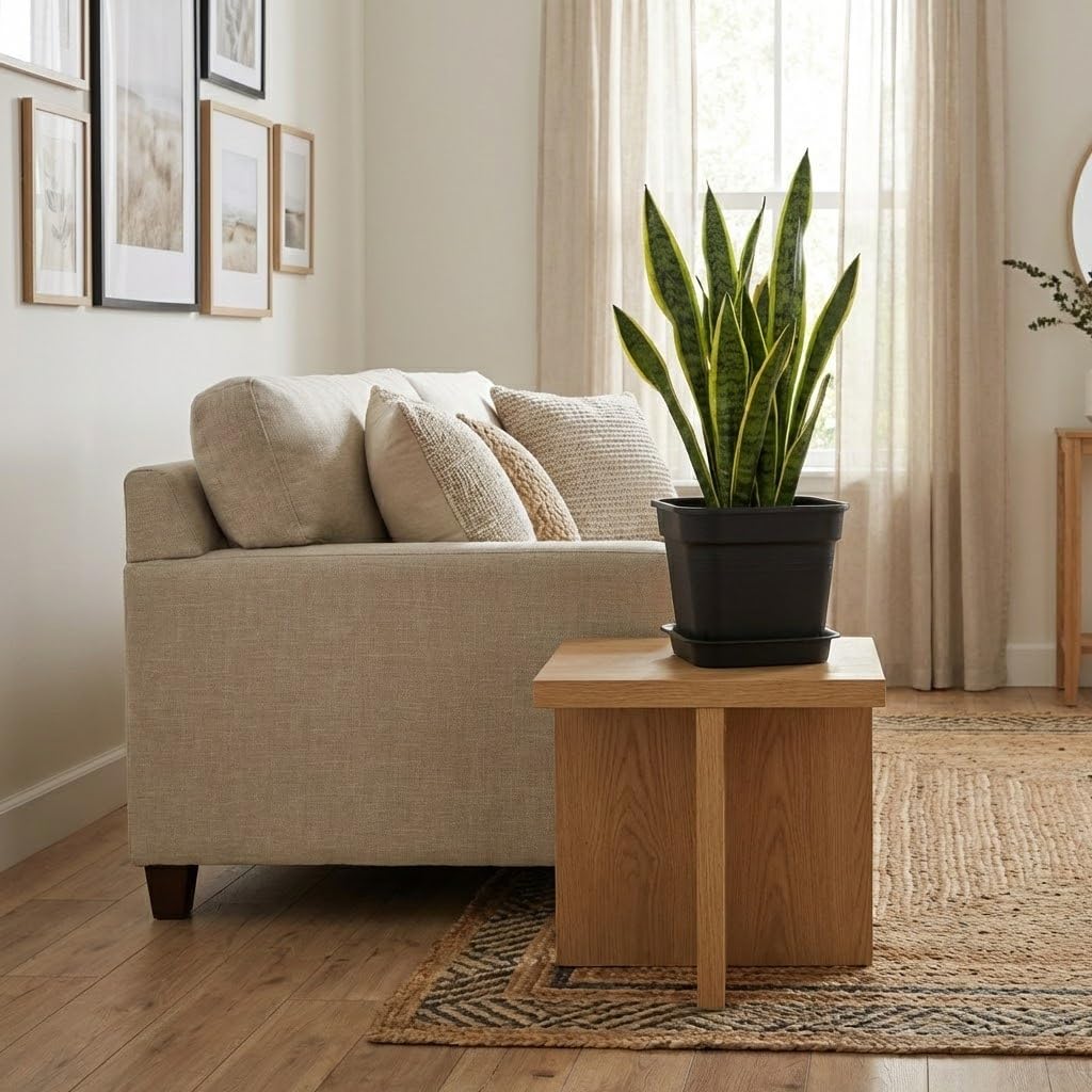 BTPLASTIK 6-pack square planters ideal for space-saving urban gardening.