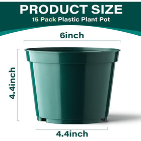 BTPLASTIK thickened PP 6-inch pot for durability