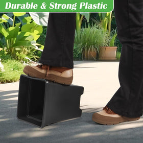 BTPLASTIK 8-pack on patio demonstrates space-saving square design.