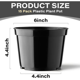 BTPLASTIK 8-inch pot with drainage holes for larger plants