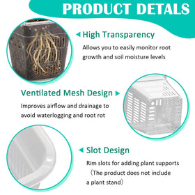 BTPLASTIK air-pruning square pot guiding fibrous root growth