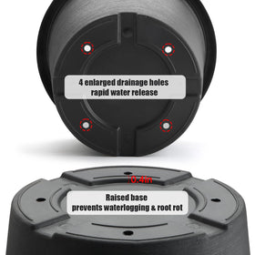 BTPLASTIK deep thick rim planter for easy carrying and handling
