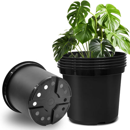 BTPLASTIK 12-inch nursery pot with drainage holes for moisture control