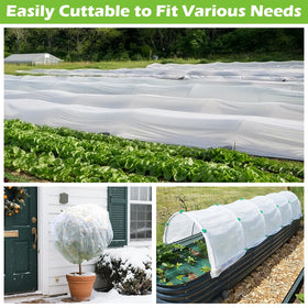 BTPLASTIK frost protection cloth guards perennials and fruit trees.
