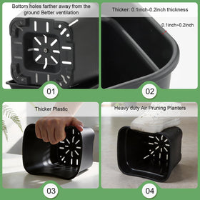 BTPLASTIK heavy-duty PP5 plastic planter withstands sun and cold.