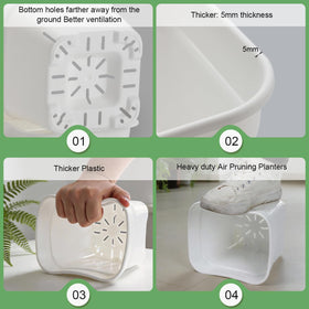 BTPLASTIK matte white finish pot with saucer blends with any decor.