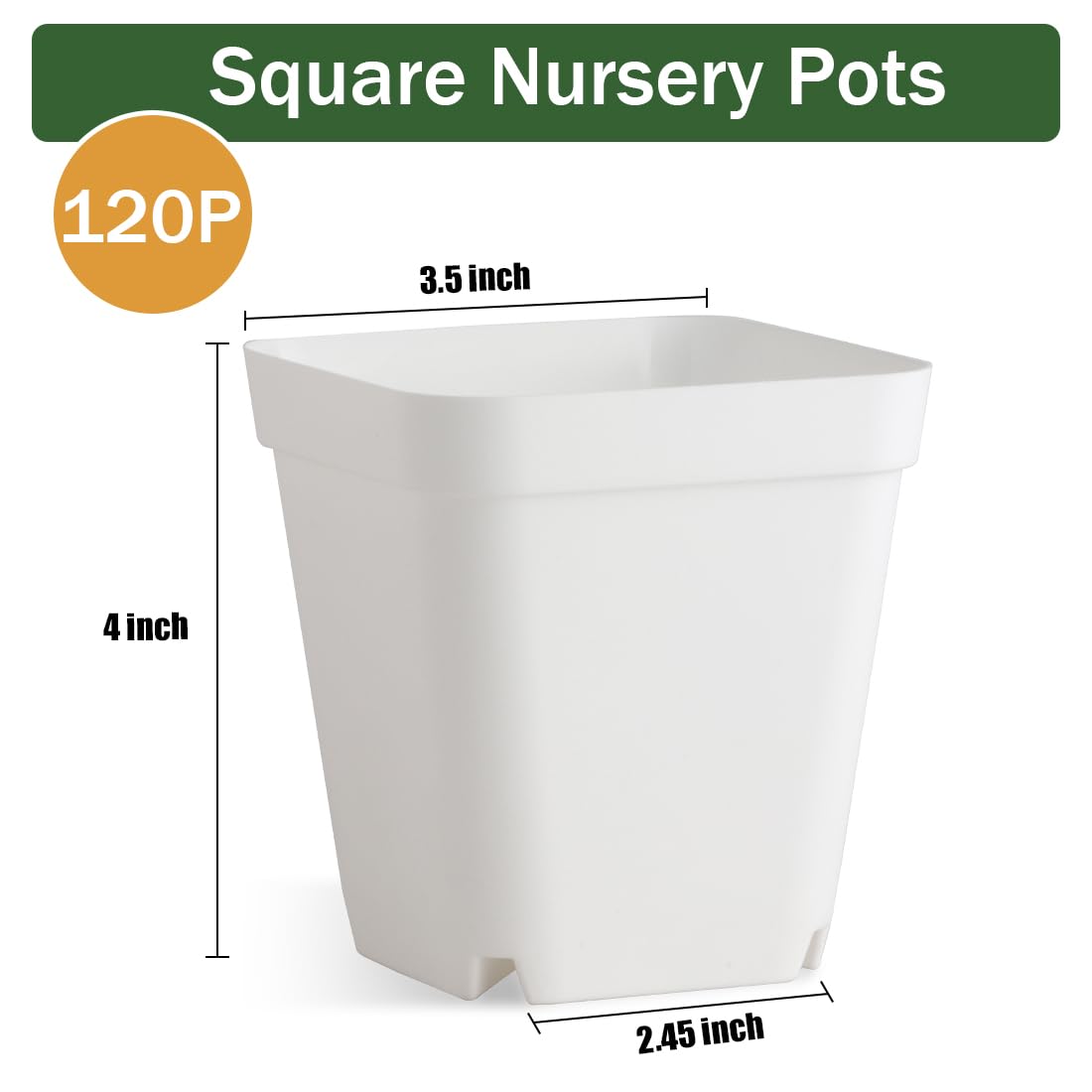 BTPLASTIK 3.5-inch seed-starting pots for office or greenhouse setups