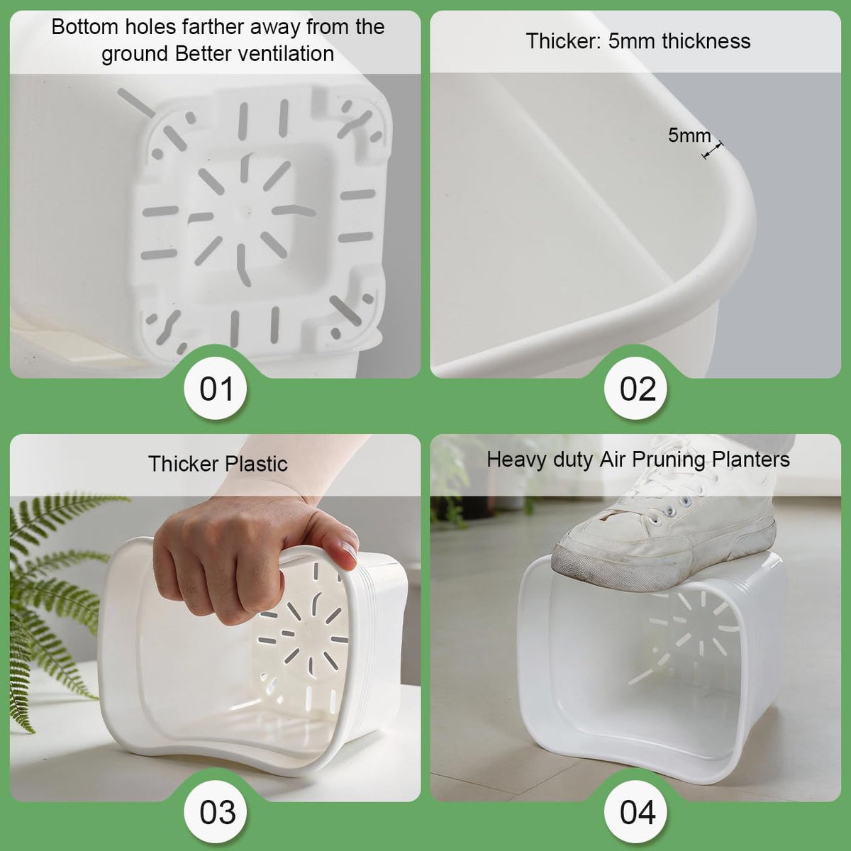 BTPLASTIK orchid-friendly square planter supports healthy roots and moisture balance